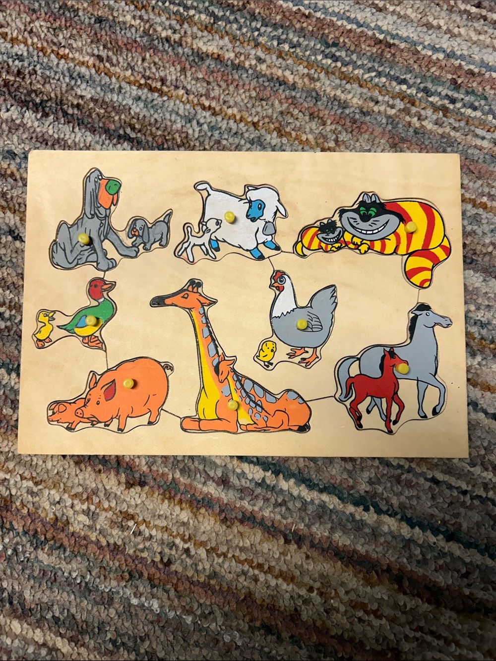 Wooden Animal Puzzle - Multicolor Kids Toy